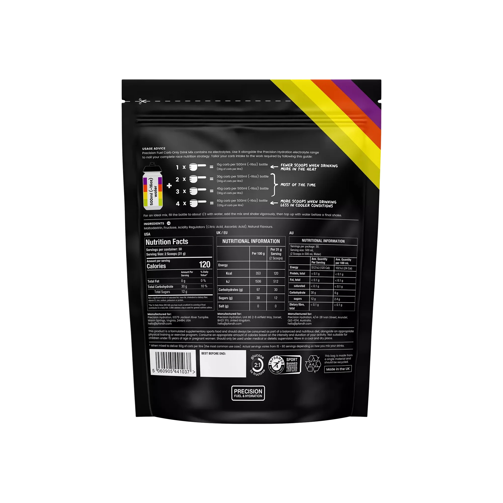 Precision Fuel Carb Only Drink Mix 930g